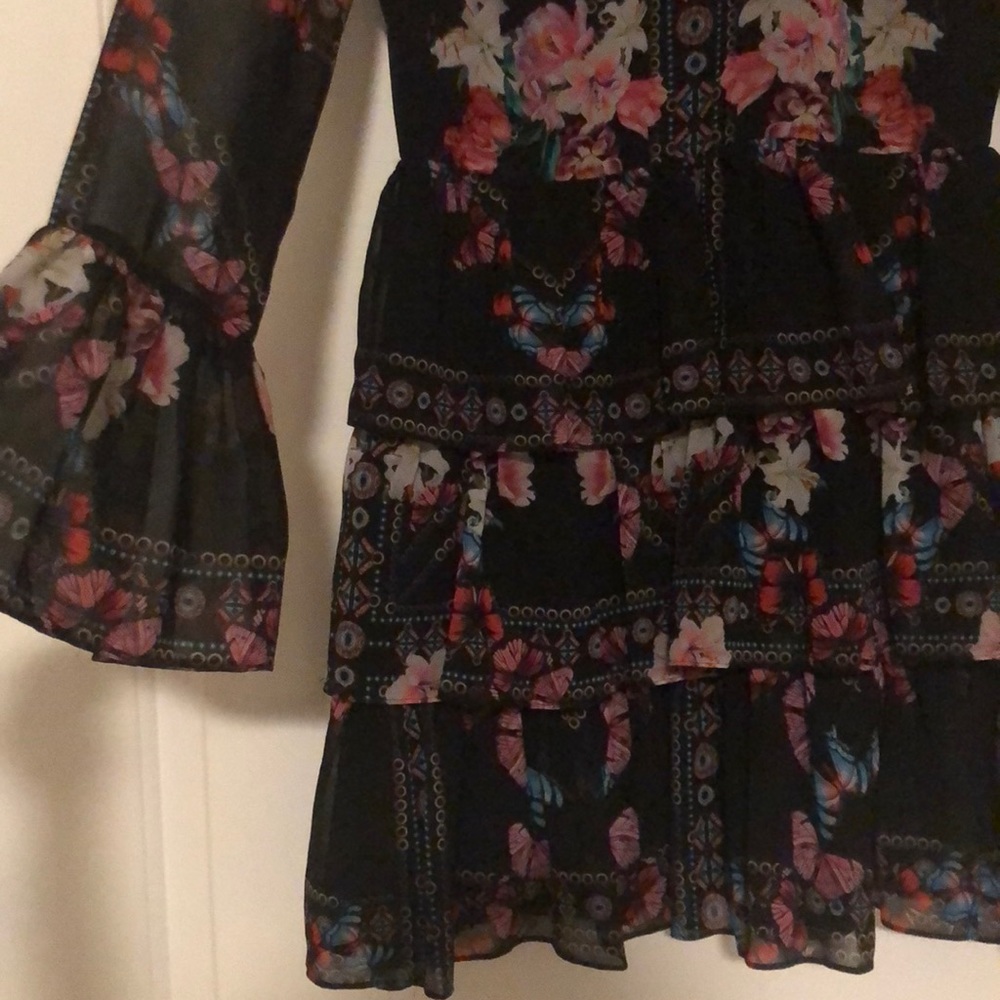 Bebe Printed Ruffle Dress - Picture 3 of 3
